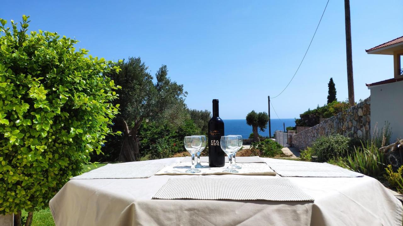 Villa With Aegean Views Akhladheri ภายนอก รูปภาพ