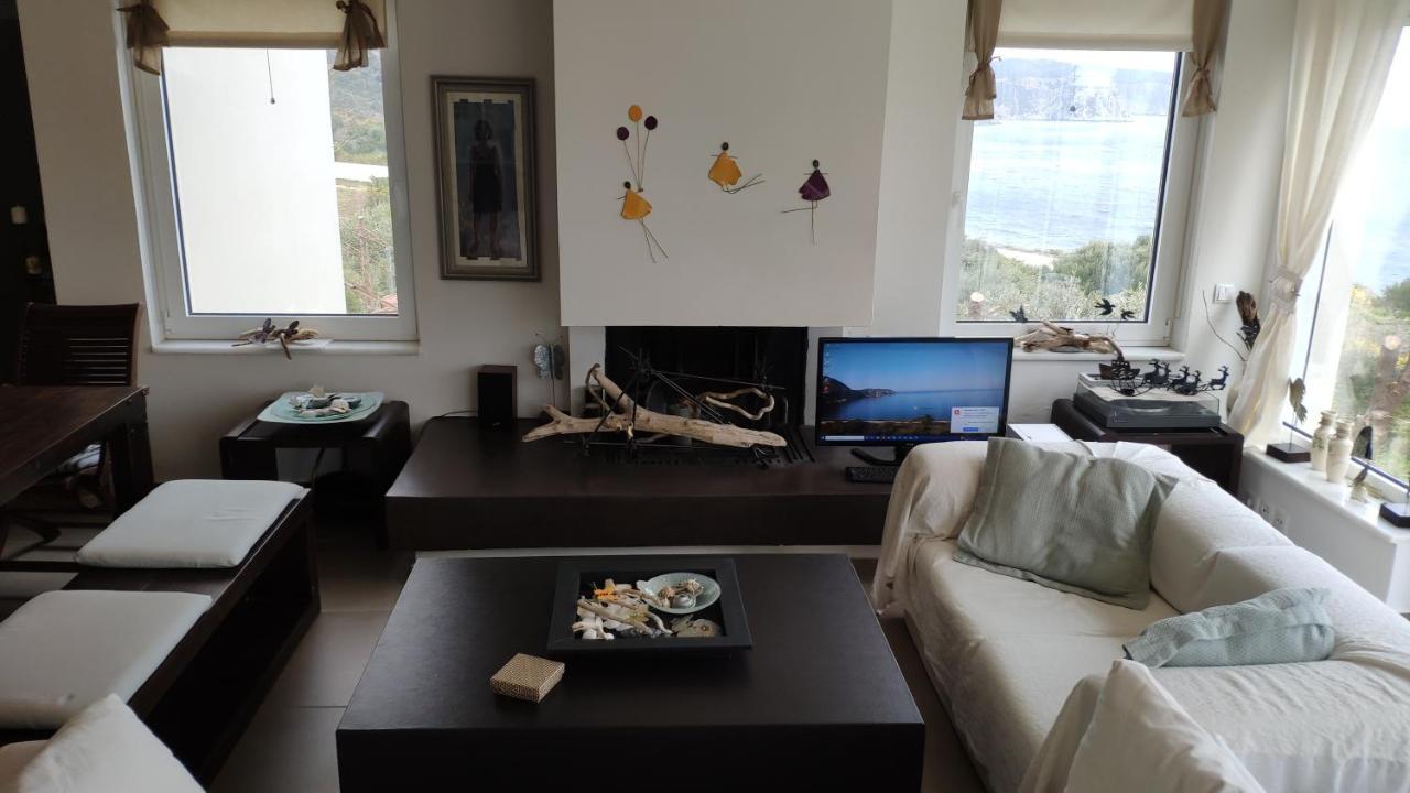 Villa With Aegean Views Akhladheri ภายนอก รูปภาพ