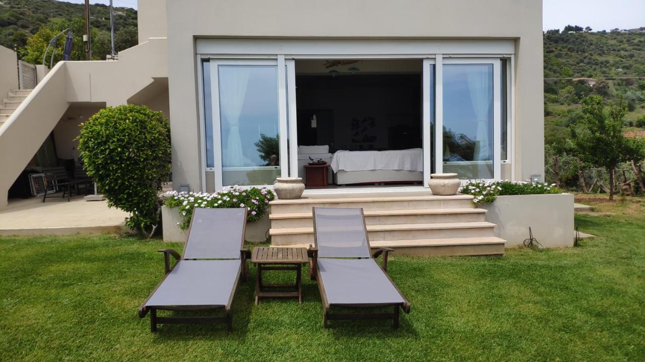 Villa With Aegean Views Akhladheri ภายนอก รูปภาพ