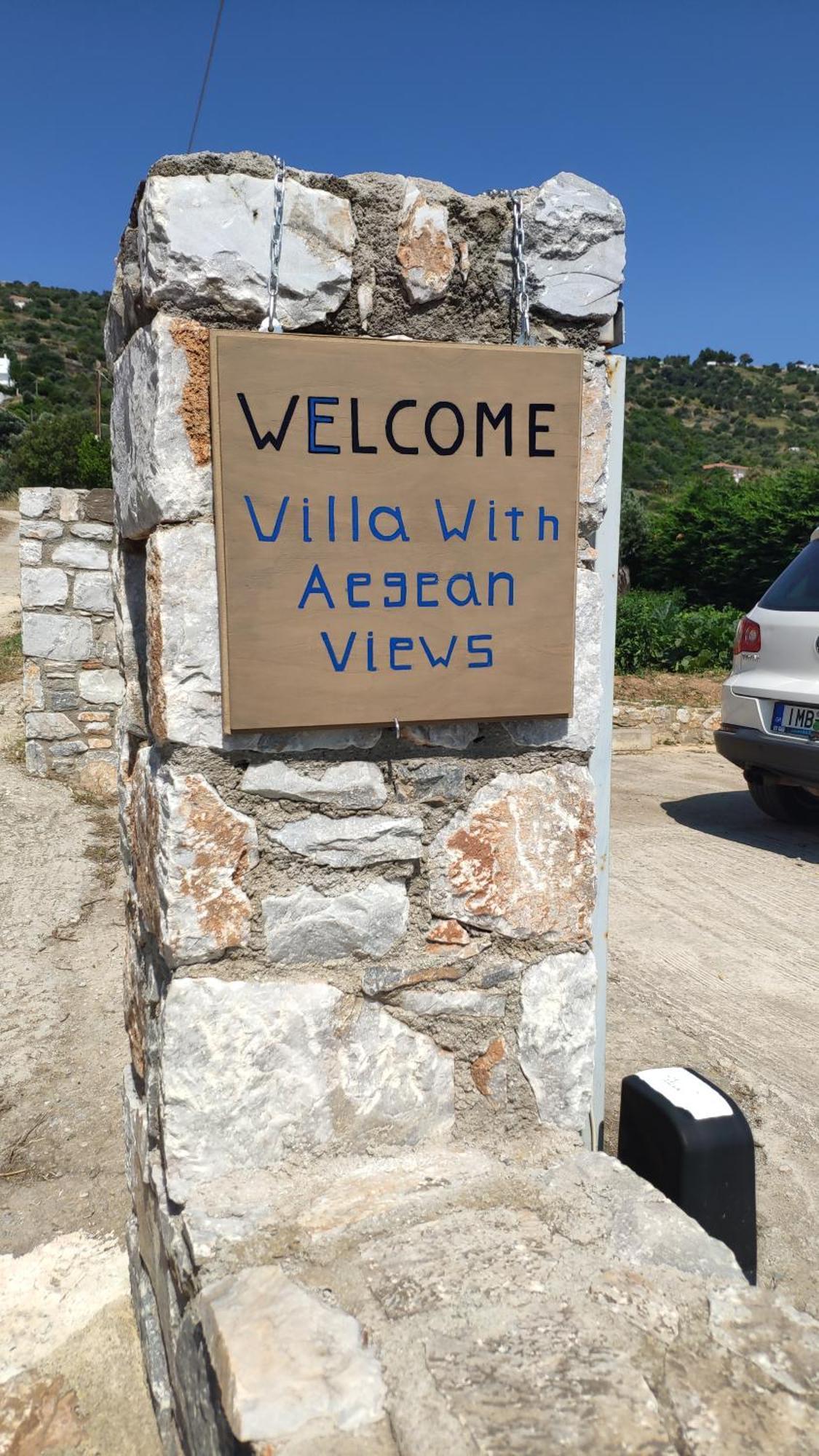 Villa With Aegean Views Akhladheri ภายนอก รูปภาพ